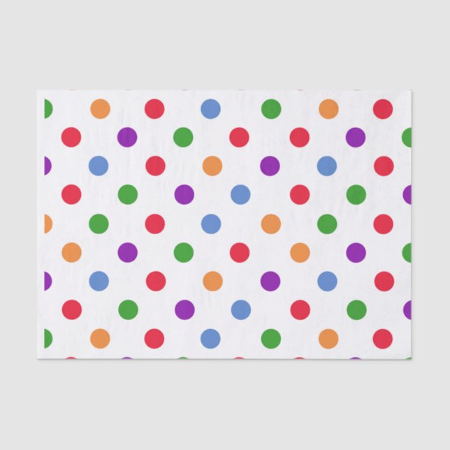 Colorful Polka Dots Tissue Paper (Front)