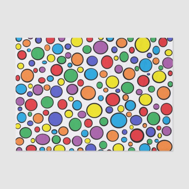 Colorful Polka Dots Tissue Paper (Front)