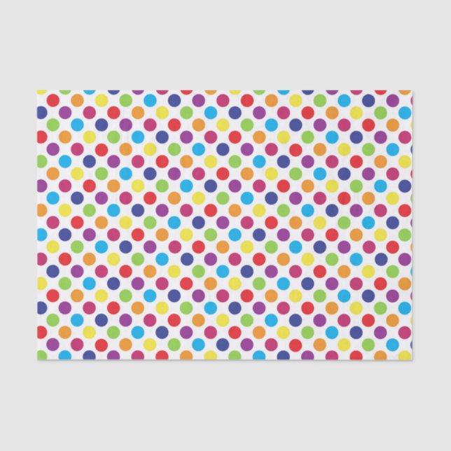 Colorful Polka Dots Tissue Paper (Front)