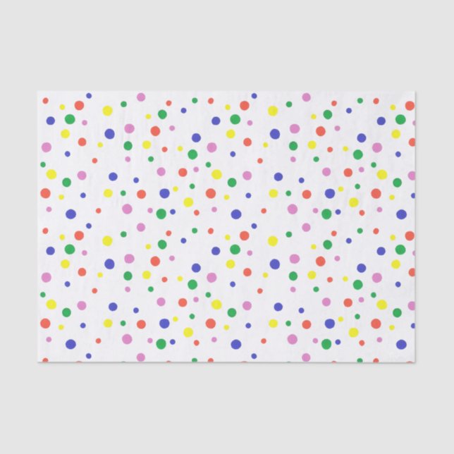 Colorful Polka Dots Tissue Paper (Front)