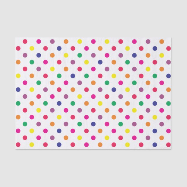 Colorful Polka Dots Tissue Paper (Front)