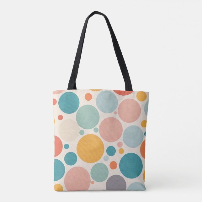 Colorful Polka Dots Tote Bag (Back)