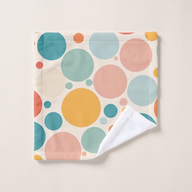 Colorful Polka Dots Wash Cloth (Wash Cloth)