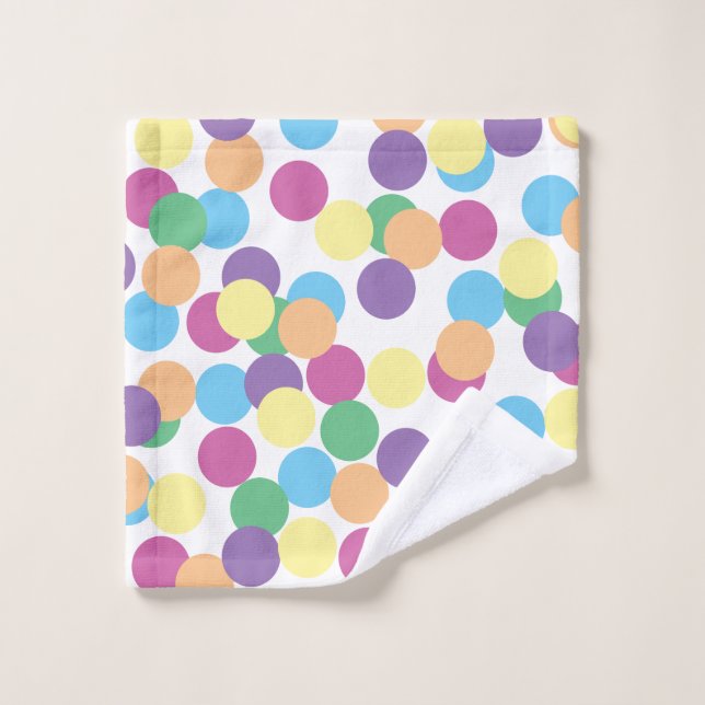 Colorful Polka-Dots Wash Cloth (Wash Cloth)