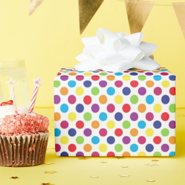 Colorful Polka Dots Wrapping Paper (Birthday Party)