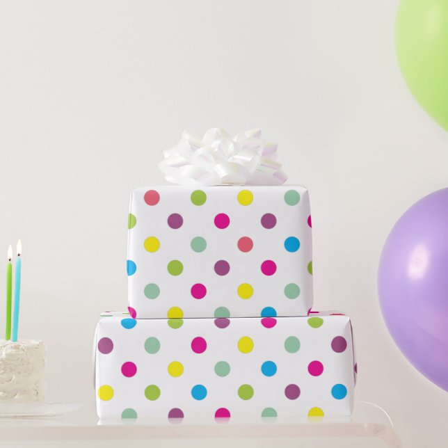 Colorful Polka Dots Wrapping Paper (Party Gifts)