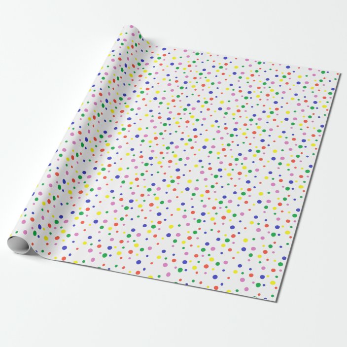Colorful Polka Dots Wrapping Paper Zazzle