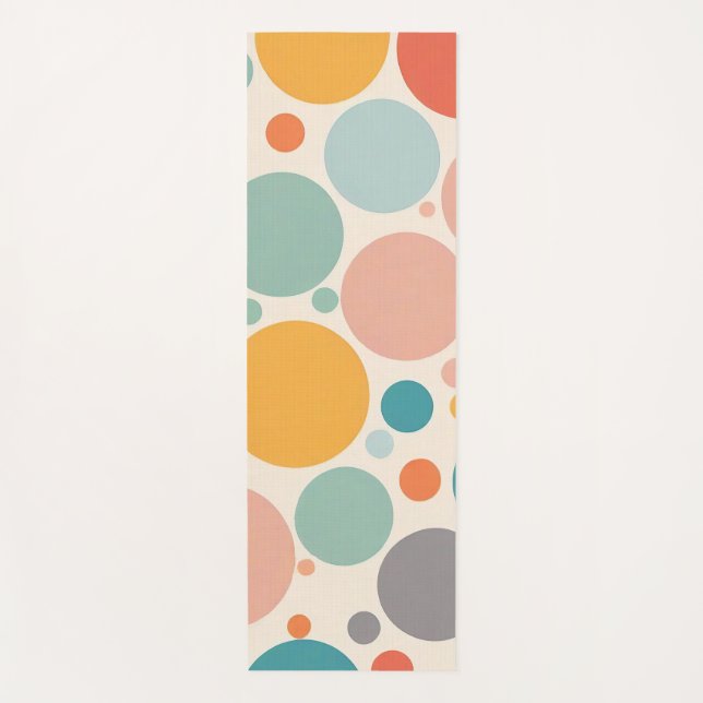 Colorful Polka Dots Yoga Mat (Front)