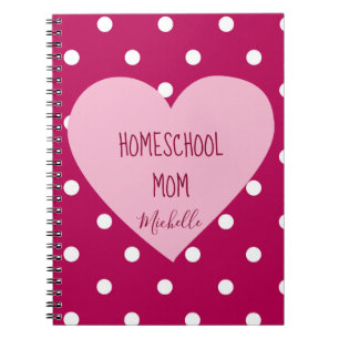 Colorful Polkadots Homeschool Mom Notebook