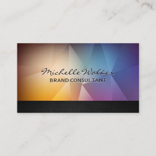 Colorful Polygon Background Business Card