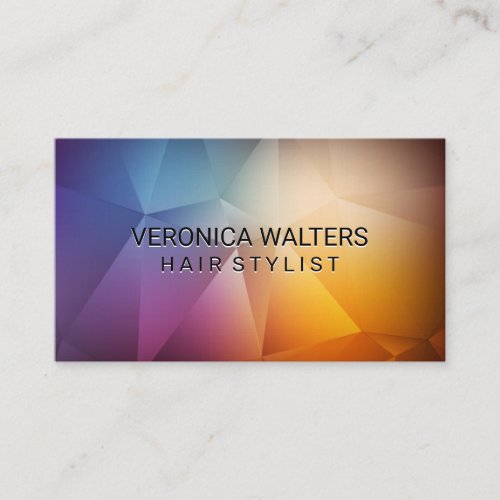 Colorful Polygon Background Loyalty Card