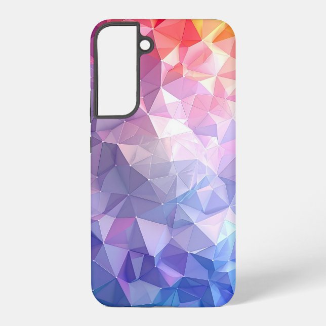 Colorful Polygon Gradient Abstract Design Samsung Galaxy Case (Back)
