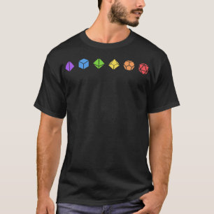 Colorful Polyhedral Dice Set T-Shirt