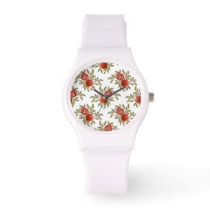 Colorful Pomegranate Pattern Botanical Watch