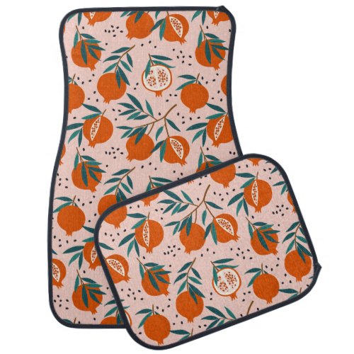 Colorful Pomegranate Pattern Car Floor Mat