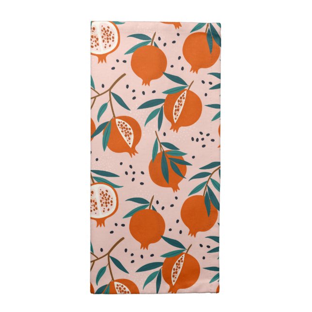 Colorful Pomegranate Pattern Cloth Napkin (Half Fold)
