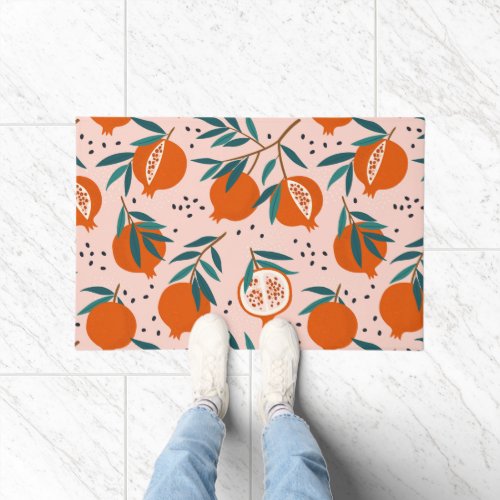 Colorful Pomegranate Pattern Doormat