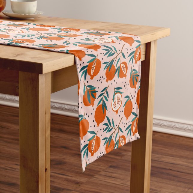 Colorful Pomegranate Pattern Medium Table Runner (In Situ)