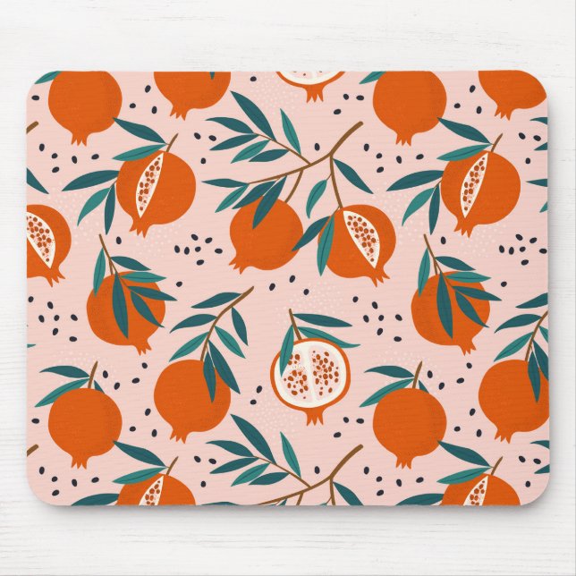 Colorful Pomegranate Pattern Mouse Pad (Front)