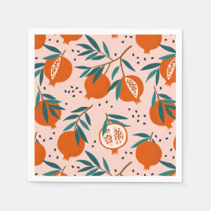 Colorful Pomegranate Pattern Napkins