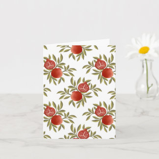 Colorful Pomegranate Pattern Notebook | Botanical Card