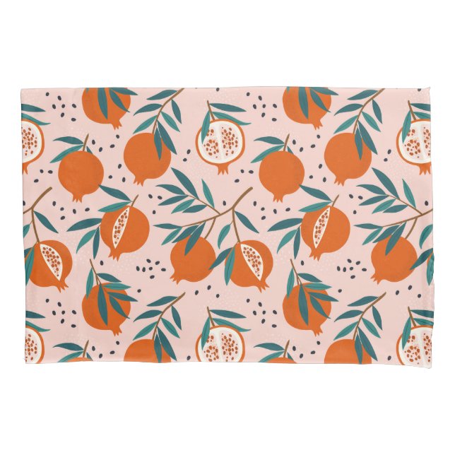 Colorful Pomegranate Pattern Pillow Case (Front-Left)