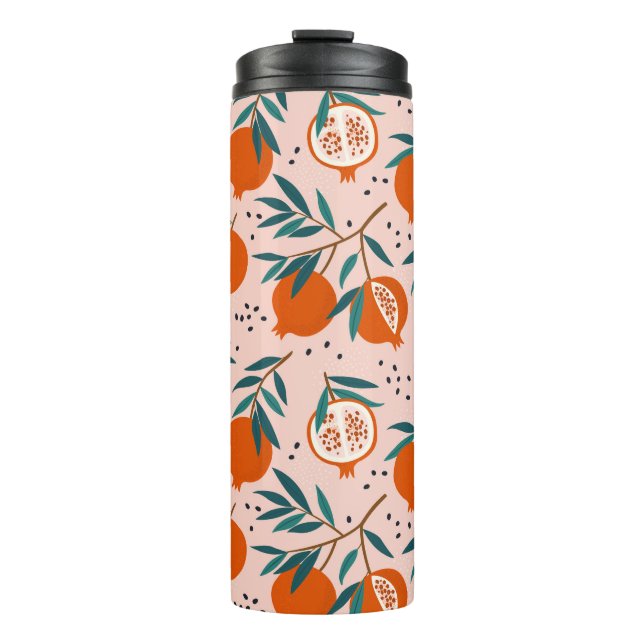 Colorful Pomegranate Pattern Thermal Tumbler (Front)
