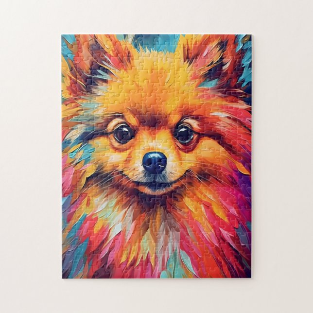 Colorful Pomeranian Jigsaw Puzzle (Vertical)