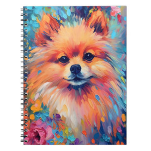 Colorful Pomeranian Notebook