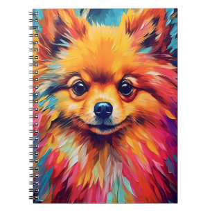 Colorful Pomeranian Notebook
