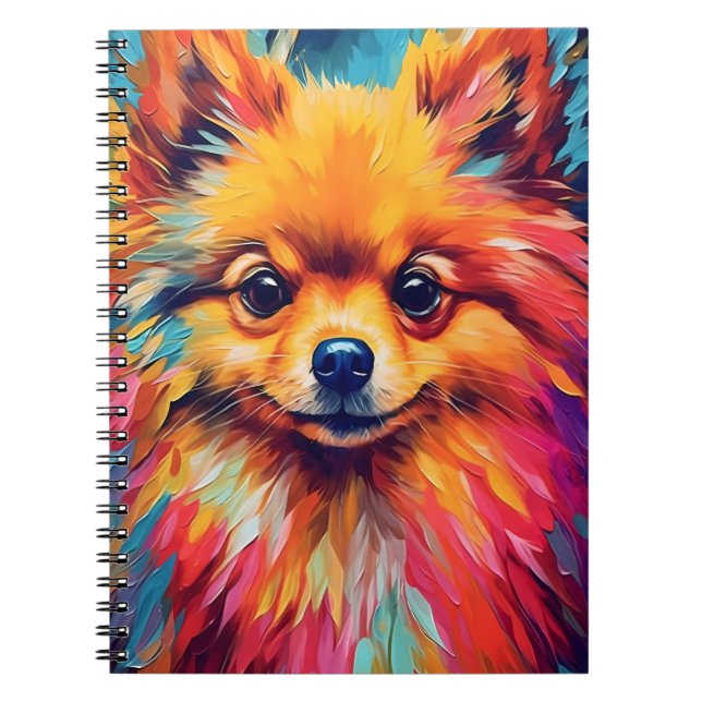 Colorful Pomeranian Notebook (Front)