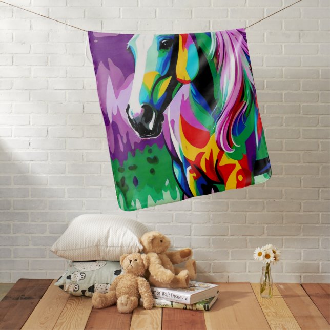 Colorful Pony Baby Blanket (In Situ)