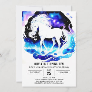 Colorful Pony Delight Birthday Invitation