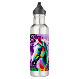 Colorful Pony Stainless Steel Water Bottle