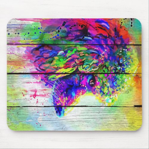 Colorful Poodle ArtCute Vintage Gift_ Lover Gift Mouse Pad