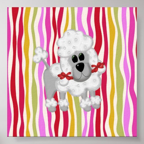 Colorful Poodle Colossal Poster
