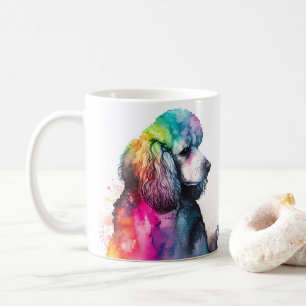 Colorful Poodle Dog Pet Coffee Mug, Cup