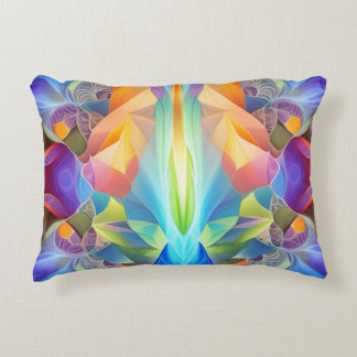 Colorful Poof Abstract Throw Pillow
