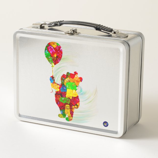 Colorful Pooh  Metal Lunch Box (Front)
