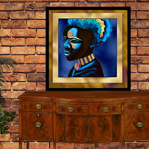 Colorful Pop Art African Man 2 Canvas Print