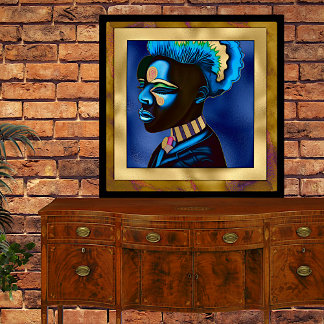 Colorful Pop Art African Man 2 Canvas Print