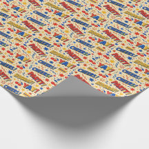 Colorful Pop Art Birthday Party Wrapping Paper