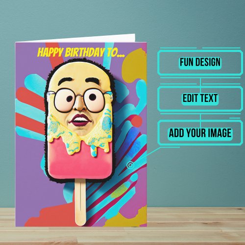 Colorful Pop Art Coolest Dad Birthday Card