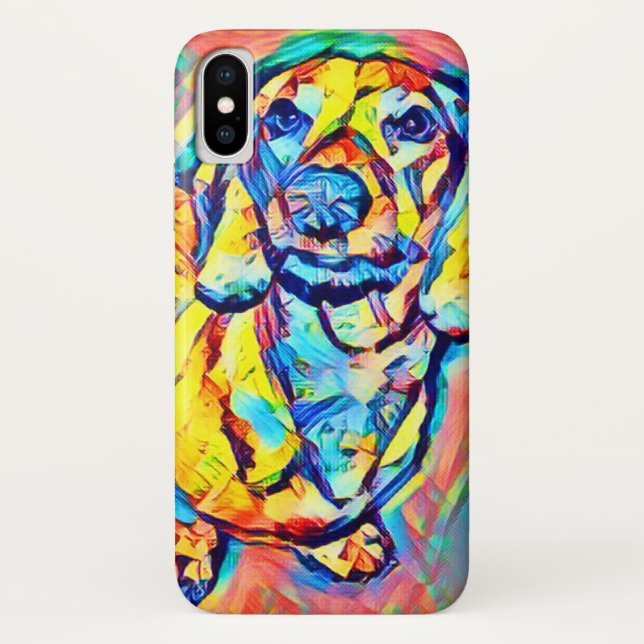 Colorful Pop Art Dachshund Case-Mate iPhone Case (Back)