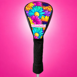Colorful Pop Art Daisy Personalized Golf Head Cover
