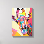 Colorful Pop Art Giraffe Portrait Canvas Print<br><div class="desc">This incredibly colorful pop art portrait of a giraffe offers up a modern,  trendy,  and unique interpretation of this amazingly majestic animal.</div>