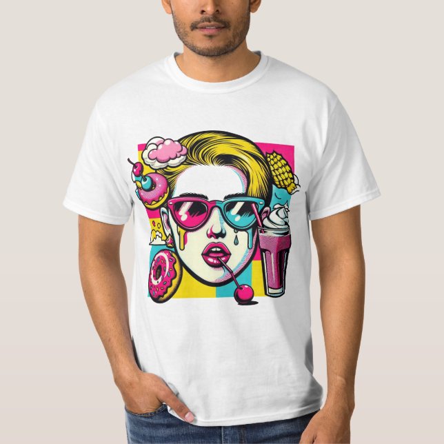 Colorful Pop Art Graphic Tee (Front)