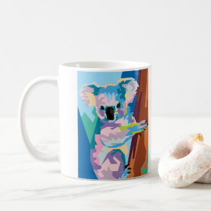 Colorful Pop Art Koala Portrait Coffee Mug