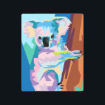 Colorful Pop Art Koala Portrait Metal Art<br><div class="desc">This bright and colorful pop art portrait of an Australian koala is both modern and trendy.</div>