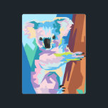 Colorful Pop Art Koala Portrait Metal Art<br><div class="desc">This bright and colorful pop art portrait of an Australian koala is both modern and trendy.</div>